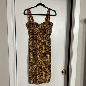 PUG Pinup girl clothing, size, small Tiger Print Sleeveless Dress